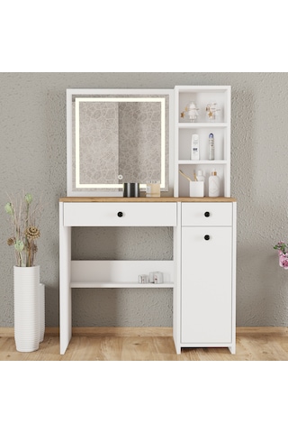M22 Makyaj Masası Beyaz-çam