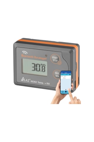 Az 88362 Sıcaklık Nem Kayıt Cihazı Datalogger Akıllı Telefon Uyumlu