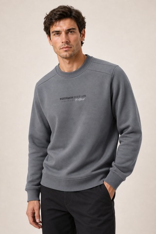 Redline Takes Bisiklet Yaka Kışlık Regular Fit Sweatshirt Antrasit