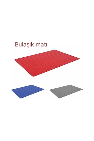 Silikon Bulaşık Kurulama Matı 30 40 Cm Gıdaya Uygun Uzun Ömürlü 4887 Renkli