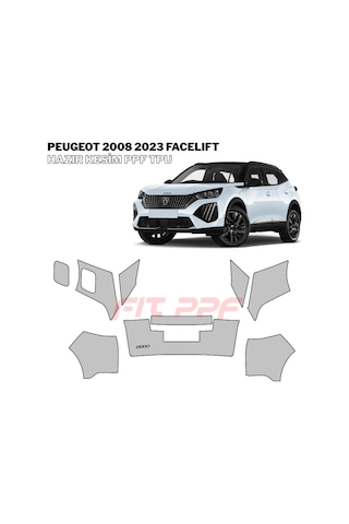 Peugeot 2008 - 2023 Facelıft 210 Mikron Premium Tpu Ppf Kaplama Seti-arka Grup