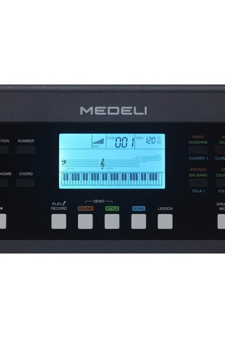 Medeli Mk61 Tuş Hassasiyetli Org Çanta,adaptör