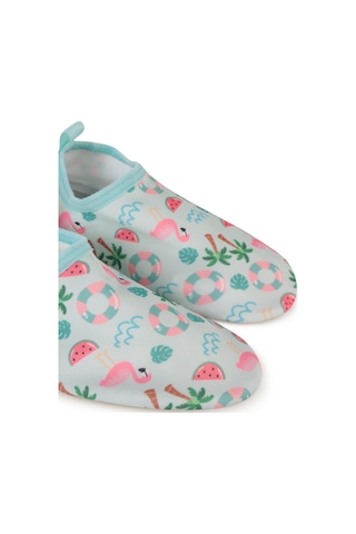 Civil Girls Flamingo Baskılı Tabansız 26-30 Numara Deniz Ayakkabısı - Yeşil Mint