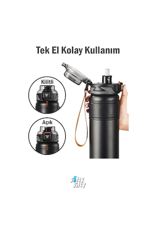 Tkk 500 Ml Çelik Termos Çift Kullanım Pipetli/rahat İçim -12/24 Sıcak-soğuk- Yalıtım -2022500ml 001