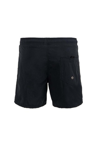 Siyah Su İtici Özellikli Naylon Kumaş Düz Renk Basic Erkek Plaj Deniz Şort Mayo - 540-siyah 001