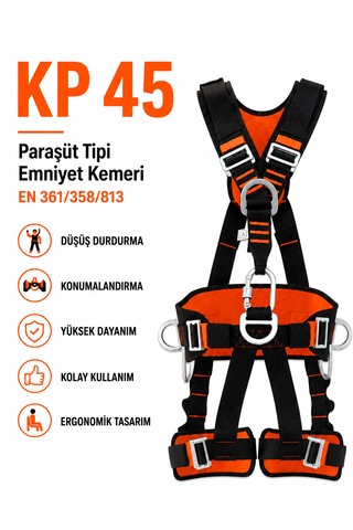 Kp45 Paraşüt Tipi Tam Korumalı Emniyet Kemeri