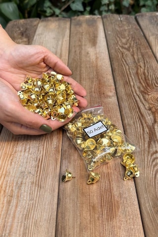 Çan Şeklinde Zil Gold Rengi 50 Adet Gold