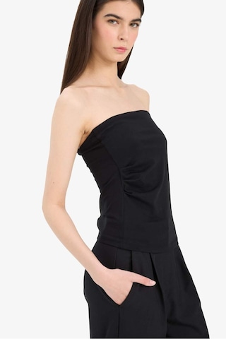 Defacto Slim Fit Dar Kesim Straplez Siyah Bluz F4425ax25smbk81 Siyah