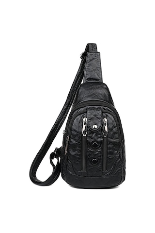 Çok Fermuarlı Retro Kadın Göğüs Çantası Günlük Büyük Kapasiteli Taşınabilir Kız Çantası Moda Boş Zaman Seyahat Küçük Çantasiyah Diğer