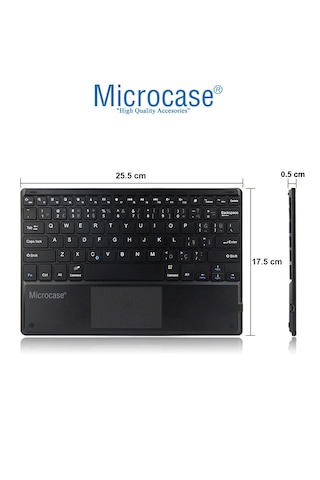 Microcase Tablet Ve Telefonlar İçin Bluetooth Touchpad Klavye Ve Mouse Set Siyah- Al5397 Siyah