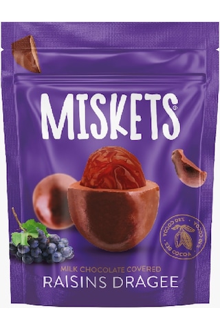 Miskets Sütlü Çikolata Kaplı Üzüm Draje 70 G
