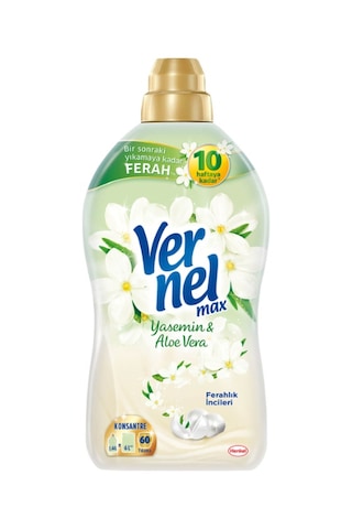 Vernel Max Konsantre Çamaşır Yumuşatıcısı Yasemin & Aloe Vera 1440 ML