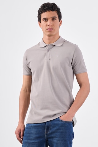 Dufy Gri Düz Erkek T-shirt - Slim Fit Gri