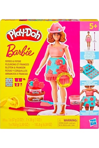 Play Doh Barbie Çiçekli Ve Püsküllü Oyun Hamuru Seti G1360 Çok Renkli