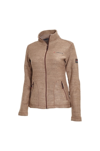 Cresta Diyagonal Örme Tam Fermuarlı Kadın Ceket