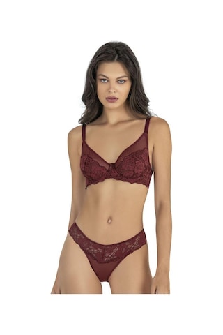 Fabony Bayan Dantelli Bralet Sütyen Külot Takımı 4170 Bordo