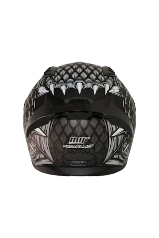 Motosiklet Kaskı Ecer 22.r06 Sertifikalı Double Vizör Full Face Kask Draglax Grey Çok Renkli