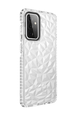 Zore Galaxy Uyumlu A72 Kılıf Msra Buzz Kapak - Beyaz Beyaz