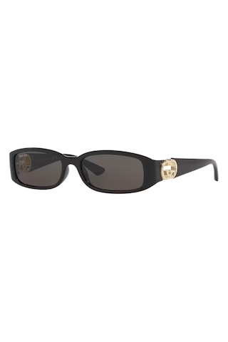 Gucci Gg 1661s 001 54 Kadın Dikdörtgen Siyah Kemik Güneş Gözlüğü Siyah