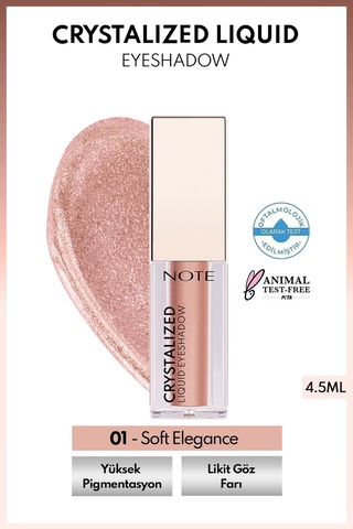 Crystalized Liquid Eyeshadow Likit Metalik Göz Farı - 01 Soft Elegance 0