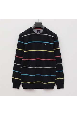 Dio Rise Erkek Uzun Kol İnce Bisiklet Yaka Sweatshirt - Czt-178 - Lacivert Lacivert