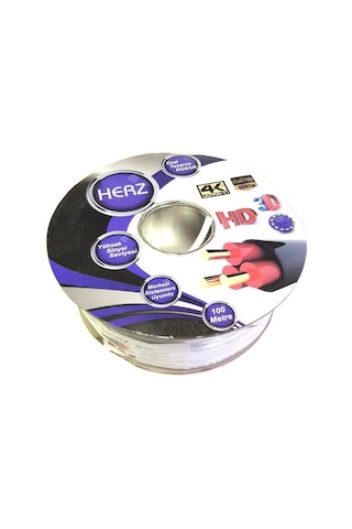 Herz Rg6U6 Uydu Anten Kablosu 100Metre Beyaz 80Tel