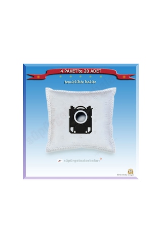 S-bag Classic Serisi Süpürge Toz Torbası 20 Adet 202420