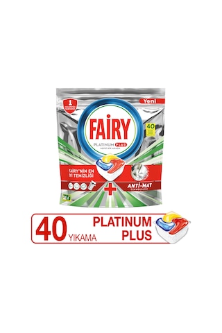 Fairy Platinum Plus Limon Kokulu Bulaşık Makinesi Deterjanı 40 Tablet