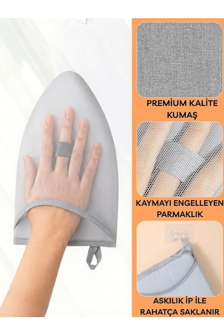 Beylini Buharlı Ütü Eldiveni Mini Ütü Pedi Sıcaklık Buhar Geçirmez Ütü Masası Eldiveni Taşınır Bez 15x25 C