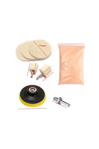 Teltree Otomobil Camı Yıkama Ve Tadilat Seti 8 Parça - Seramik Pasta İle Yırtık Tamiri Ve Parlaklık Geri Kazandırma