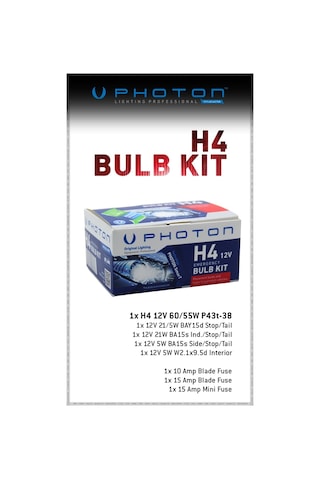 H4 Acil Durum Yedek Ampul ve Sigorta Kiti - Full Set