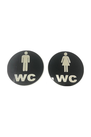Appcity Bay Bayan 3 Boyutlu Wc Kapı Yönlendirme Levhası 10Cmx10Cm
