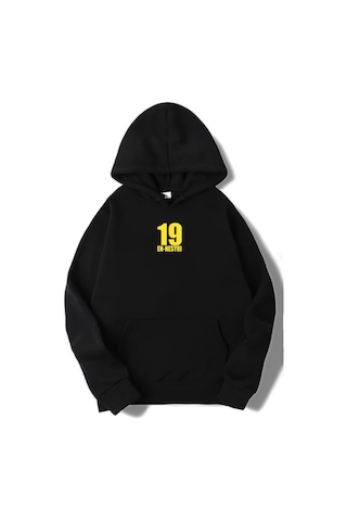 Brz Collection Unisex Oversize Yusuf En-nesyri Hoodie Siyah