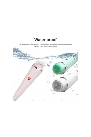 Sones Gözenekleri Ve Siyah Noktaları Temizlemek İçin 4'ü 1 Arada Elektrikli Yüz Temizleme Fırçası Makyaj Temizleme Fırçası Su Geçirmez Silikon Temizleme Aleti Pembe