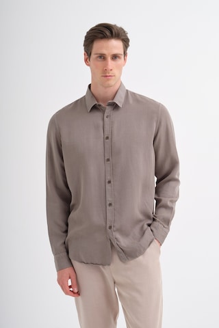 Cazador Erkek Tencel Regular Fit Gömlek Uzun Kol 20610 Haki