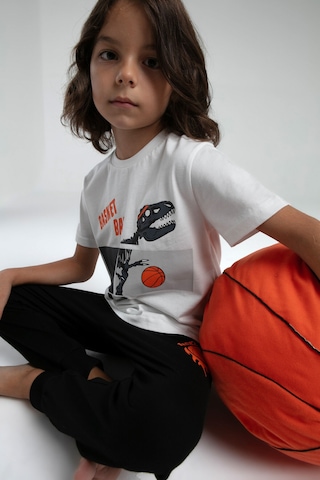 Rolypoly Erkek Çocuk Beyaz Pijama Takımı Rp3535-c-v1