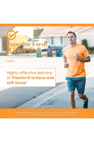 Doctor's Best Natural Vitamin K2 Mk7 Men & Women - Bone Health 100 Mcg Menaq7 Calcium 60 Veg