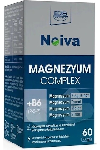 Noiva Magnezyum Complex 60 Kapsül Noiva Magnezyum Complex 60 Kapsül