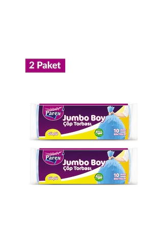 Güçlü Çöp Torbası Jumbo Boy 10'lu 80 X 110 Cm İkili Set