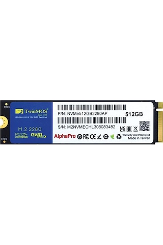 512 Gb Twınmos M.2 Pcıe Nvme 3600/3250 Nvme512gb2280ap