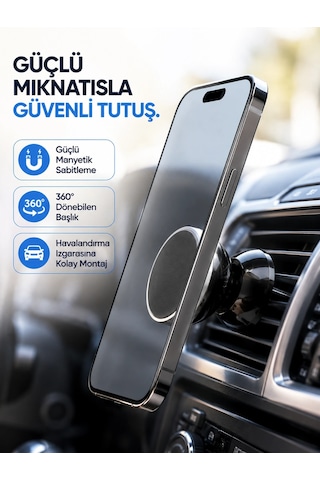 Araç İçi Telefon Tutucu Mıknatıslı Havalandırma Izgarası Telefon Standı Diğer