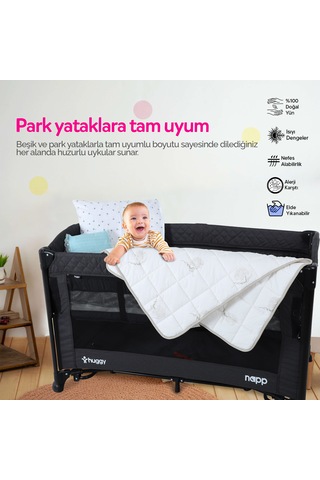 Huggy %100 Yeni Zelanda Kuzu Yünü Bebek Yorganı 75x125 Cm