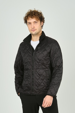 Allegro Erkek Dik Yaka Fermuarlı Cep Detaylı Kapitone Mont 4355 Siyah Siyah