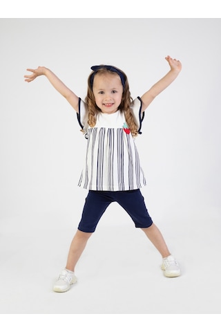 Harika Kids Kız Bebek Kaprili Kısa Kollu Karpuz Kol Bandanalı Yazlık Basic Alt-üst Takım 6-24 Ay 001