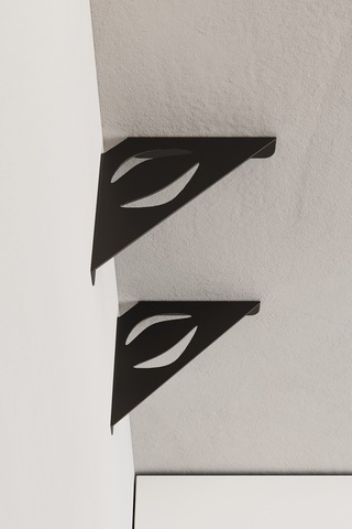 Zift Unique Paslanmaz Çelik Mat Siyah Banyo Köşeliği - Yapıştırılabilir Mat - Siyah