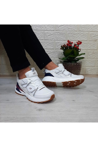 M.p. 1642 Beyaz Memoryfoam Kaydırmaz Rahat Spor Ayakkabı Beyaz