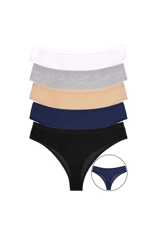 5'li Karma Paket Fitilli Tanga S2 Çok Renkli