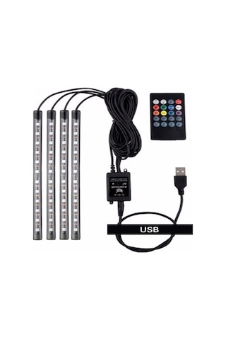 Eraks Car Accesorıes Ayak Altı Sese Duyarlı Usb Girişli 12 Led