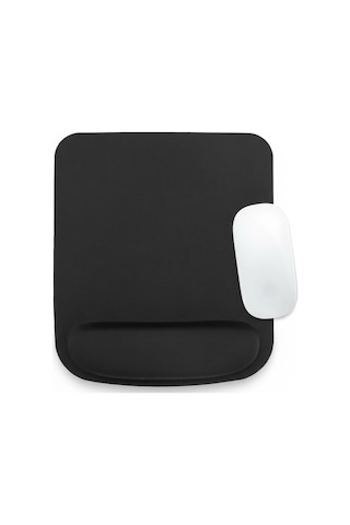 Ergosoft Kare Bilek Destekli Konfor Kaymaz Ergonomik Mouse Pad Siyah Siyah