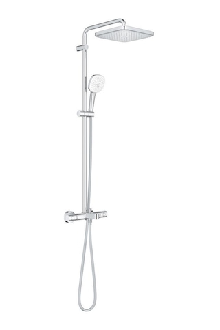 Grohe Tempesta System 250 Cube Duvara Monte Termostatik Bataryalı Duş Sistemi - 26975001 Gümüş